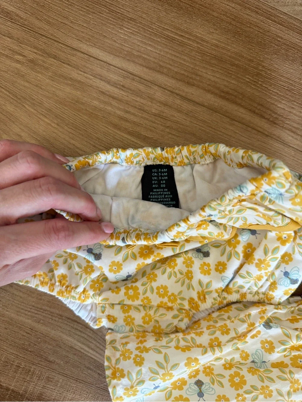 Cynthia Rowley 3-6 Months Yellow Floral Top Set Bumblebee Spring Summer Outfit